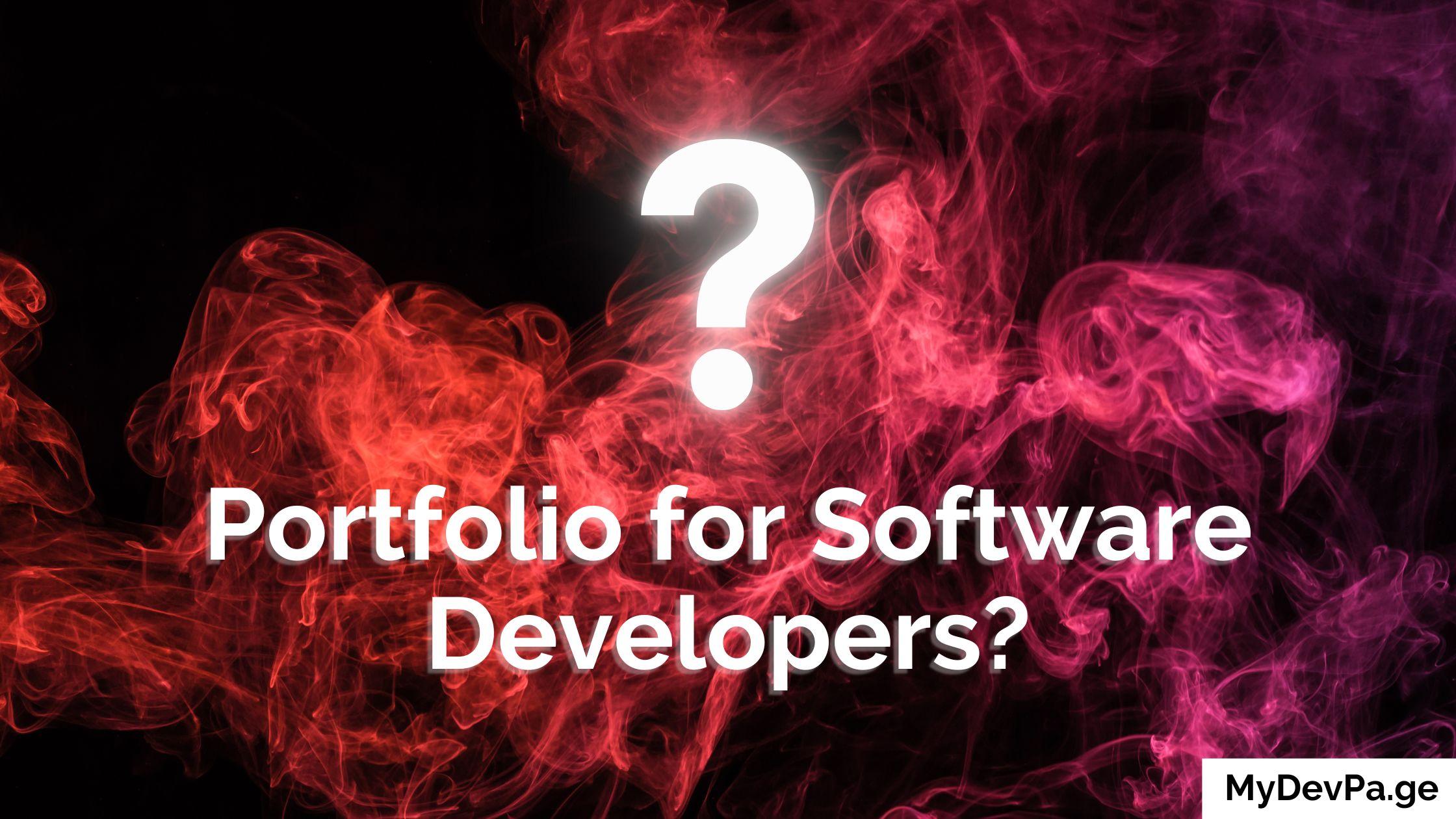 Power of a standout Portfolio for Software Developers