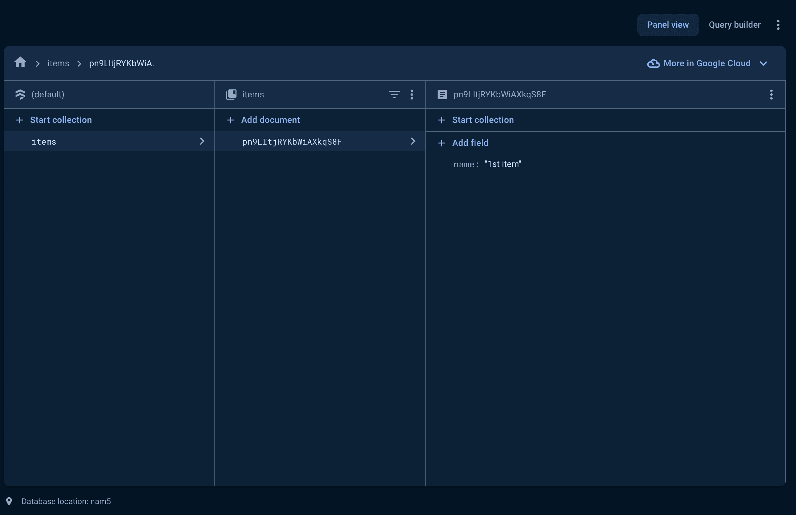firebase-firestore-collection-example